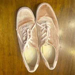 EUC Pink Velvet Triple Decker Keds